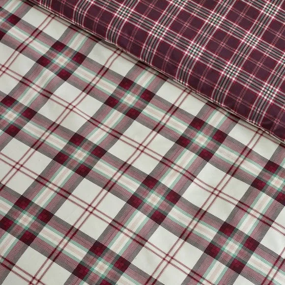 Catherine Lansfield Kelso Check Polycotton Duvet Cover & Pillowcase Set 4
