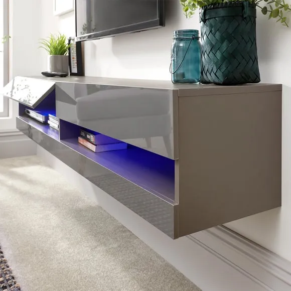 RETURN - Galicia LED Extra Wide Floating Wall TV Unit for TVs up to 80" 4