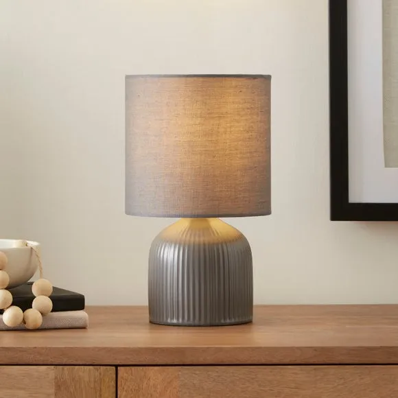 Hebe Ribbed Ceramic Table Lamp 1