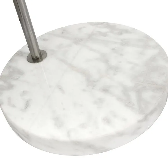 Feliciani Arc Brushed Metal and Marble Floor Lamp 6