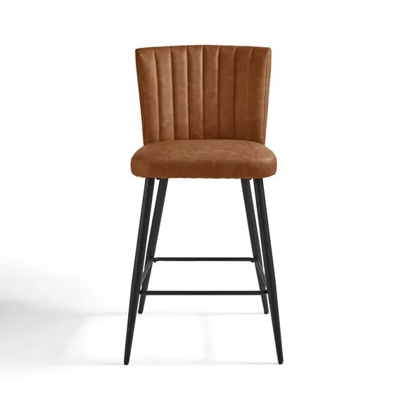 Taylor Counter Height Bar Stool, Faux Leather 6