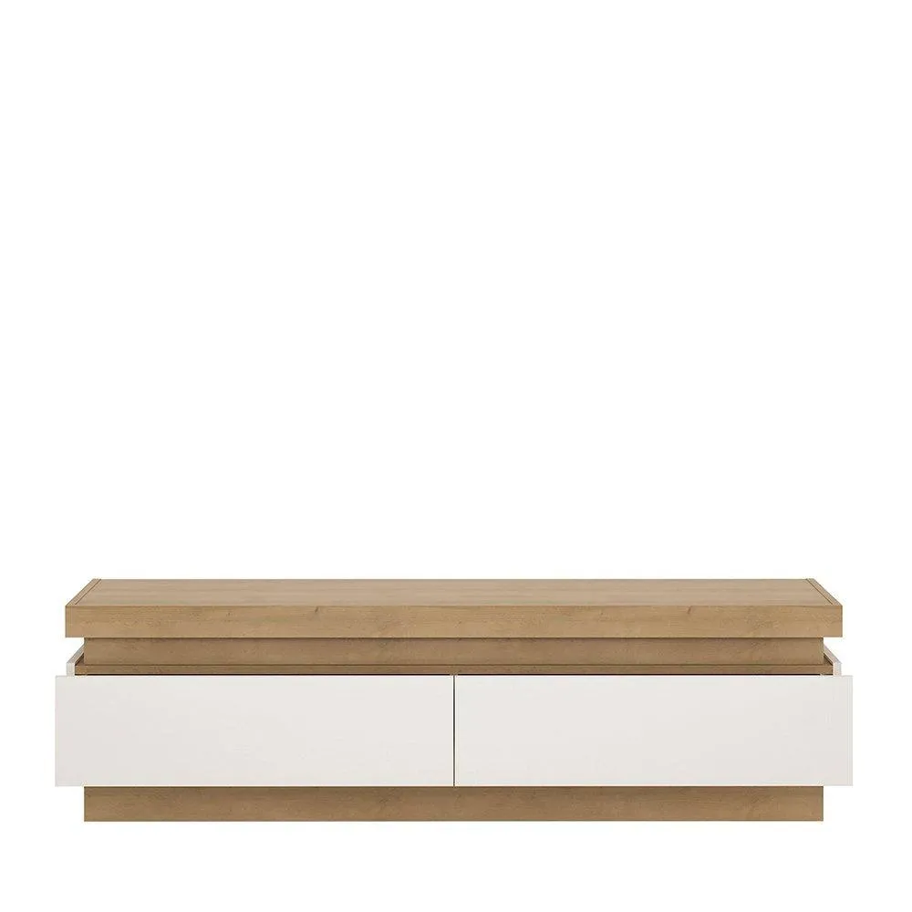 Furniture To Go Lyon 2 Drawer TV Cabinet in White 2