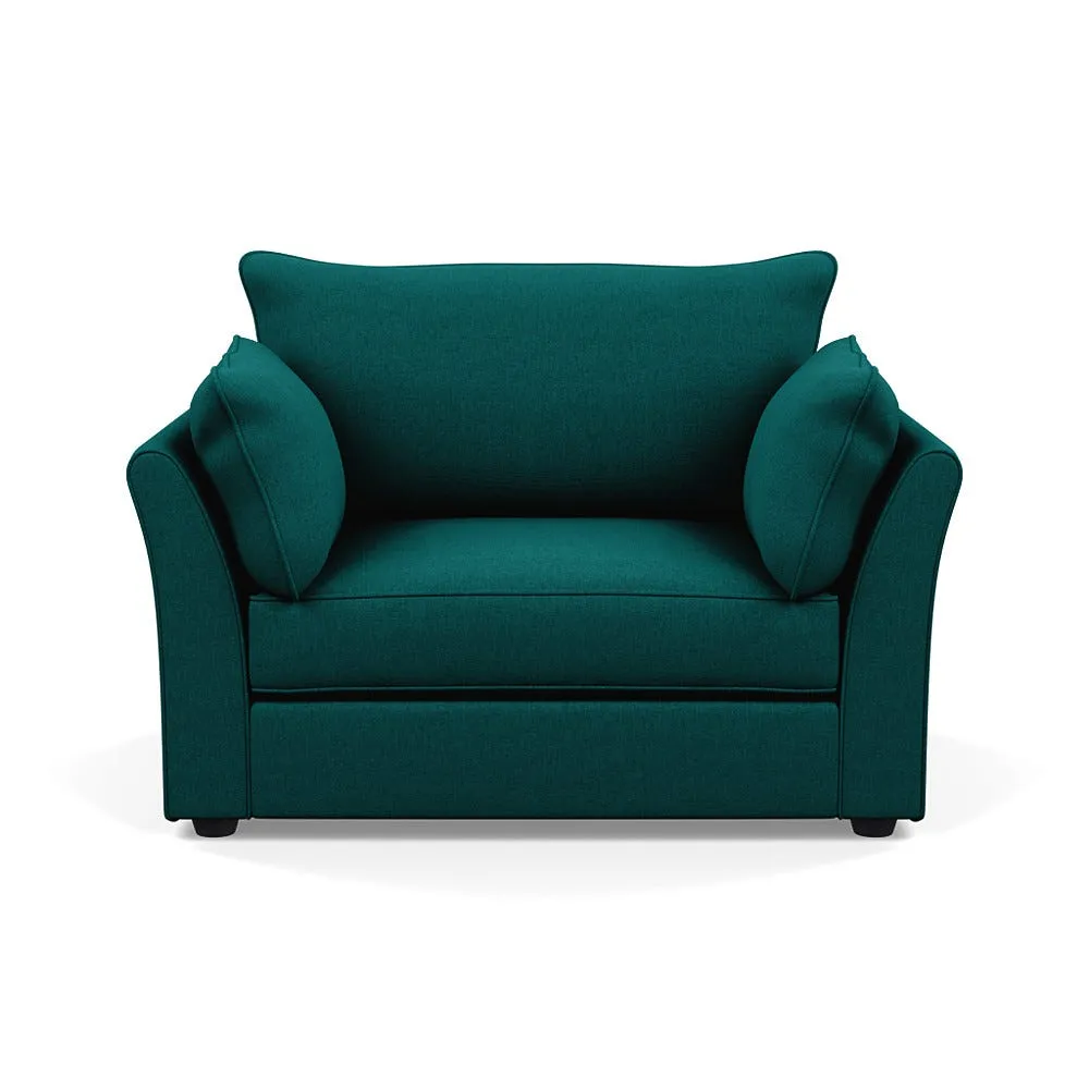 Heal's Tailor Loveseat Brushed Cotton Pine Black Beech Feet
