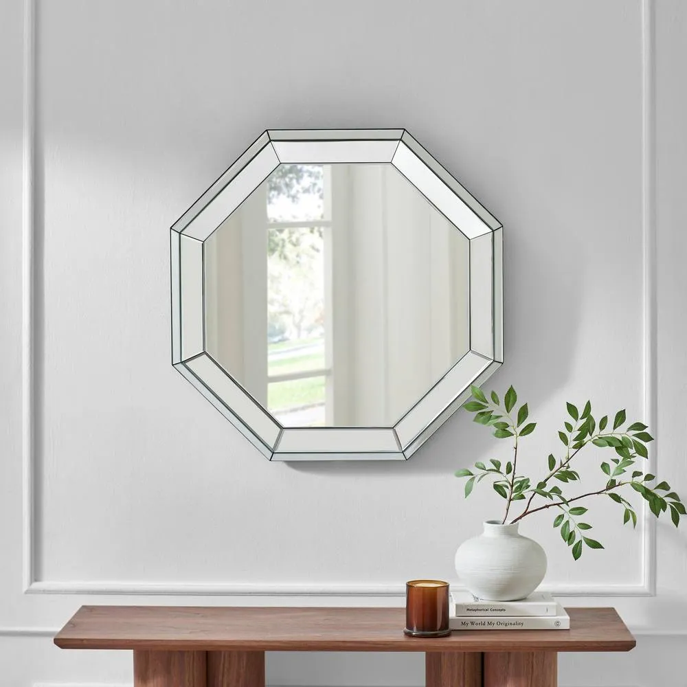 FurnitureboxUK Roux Deco Style Medium Octagon Mirror in Clear 2
