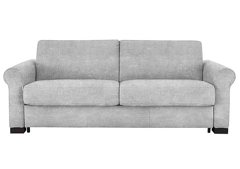 Alcova 3 Seater Fabric Sofa Bed with Scroll Arms - Baobab Ghiaccio