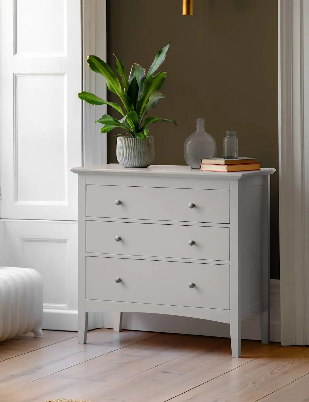 Gallery Direct Hastings Grey 3 Drawer Chest Grey