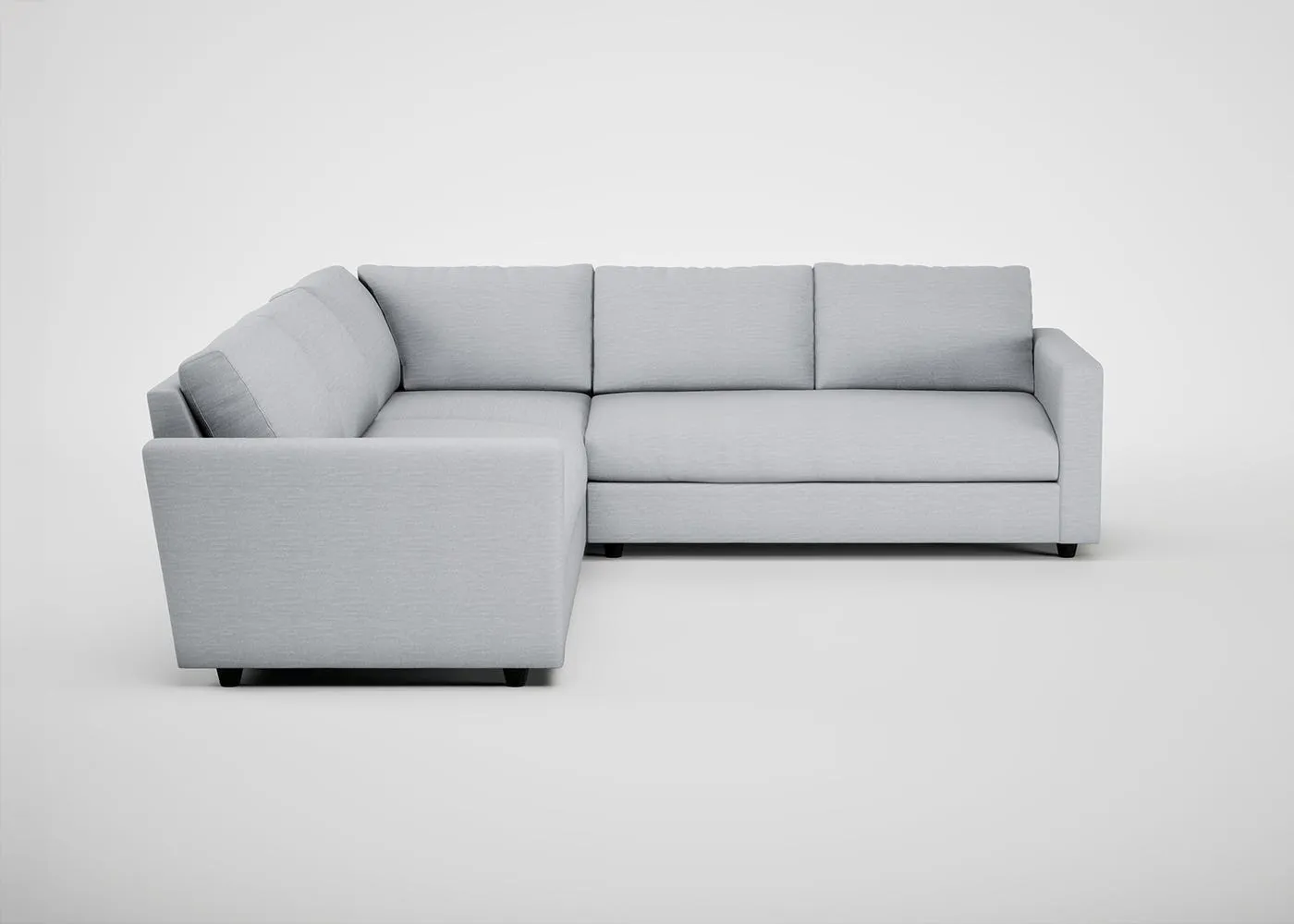 Heal's Nimbus II Large Corner Sofa Broad Weave Tin 1