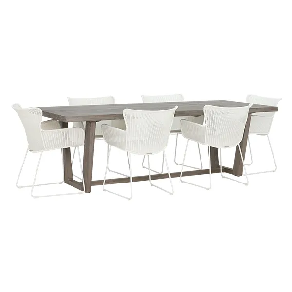 Kos 6 Seat Garden Dining Set with Marbella Chairs
