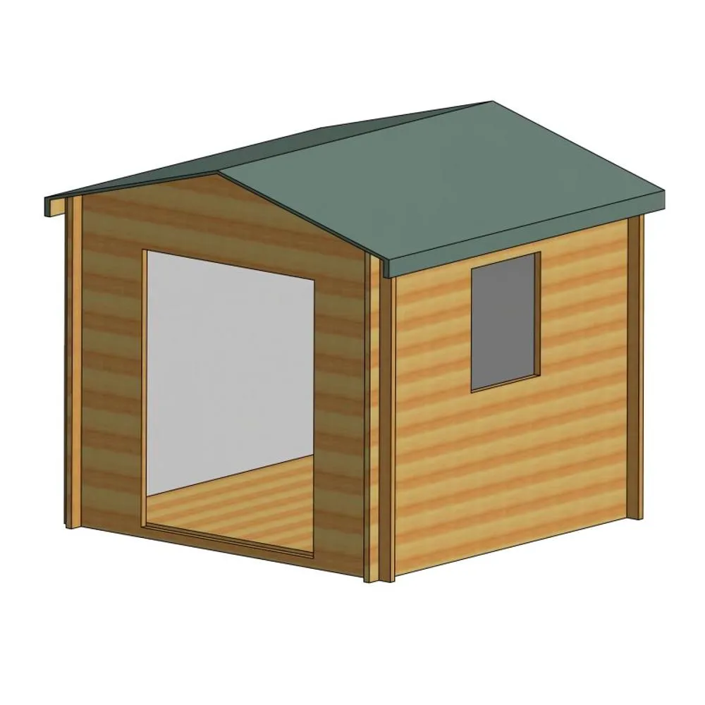 Shires Bradley 19 mm Log Cabin 9 x 9 Feet in Natural 5