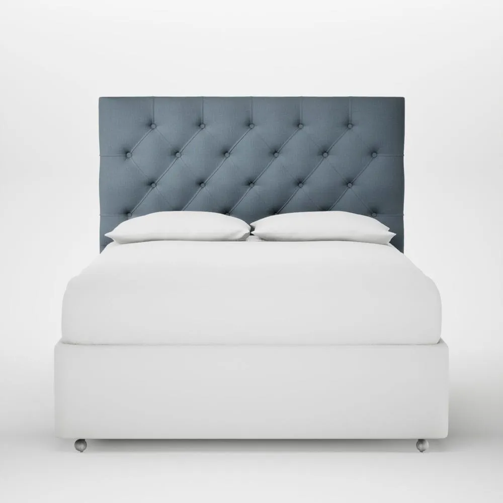 Heal's Balmoral Headboard King Smart Cotton Linen Celestial 2