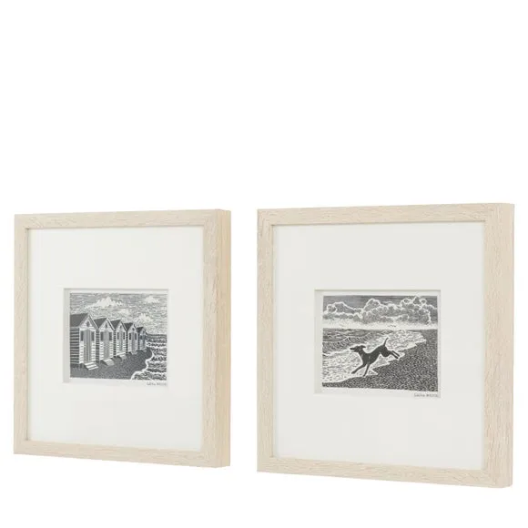 Cedar and Sage Set of 2 By the Sea Typography Framed Prints 5