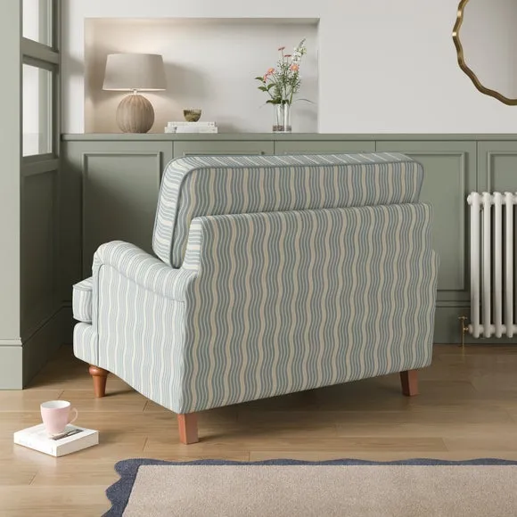 Beatrice II Wiggle Stripe Snuggle Chair 2