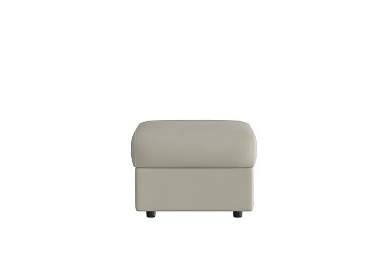 Davide Leather Footstool - Torello Tortora