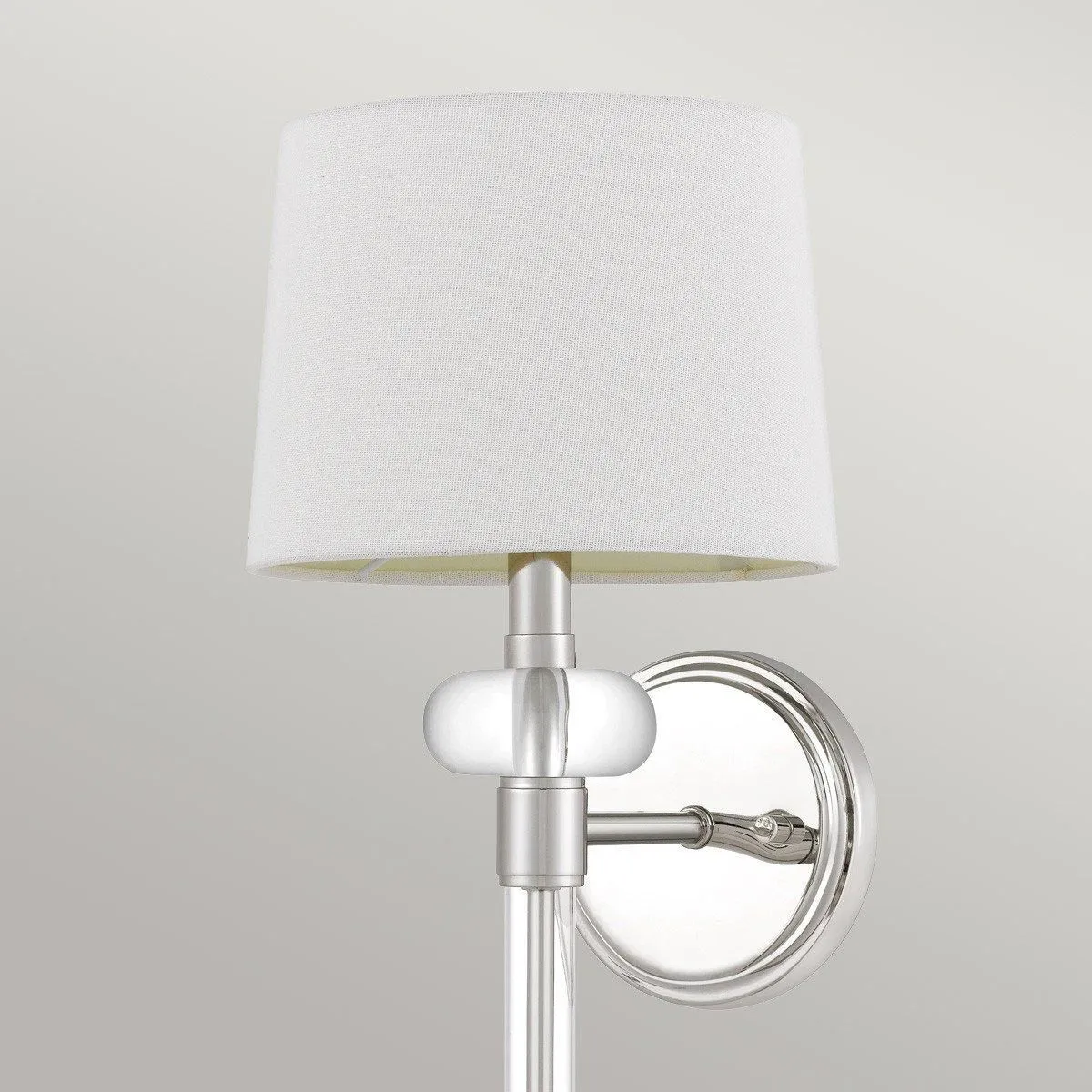 Netlighting Quoizel Barbour Wall Lamp with Shade Polished Nickel in Grey 2