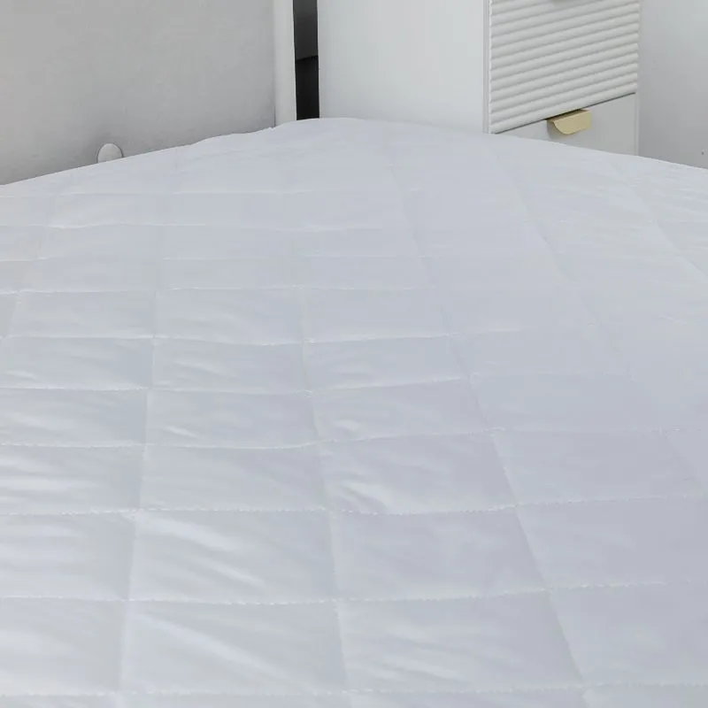 Snug City 9INCH Deep Quilted Mattress Protector Microfibre Soft Touch Fitted Sheet in White
