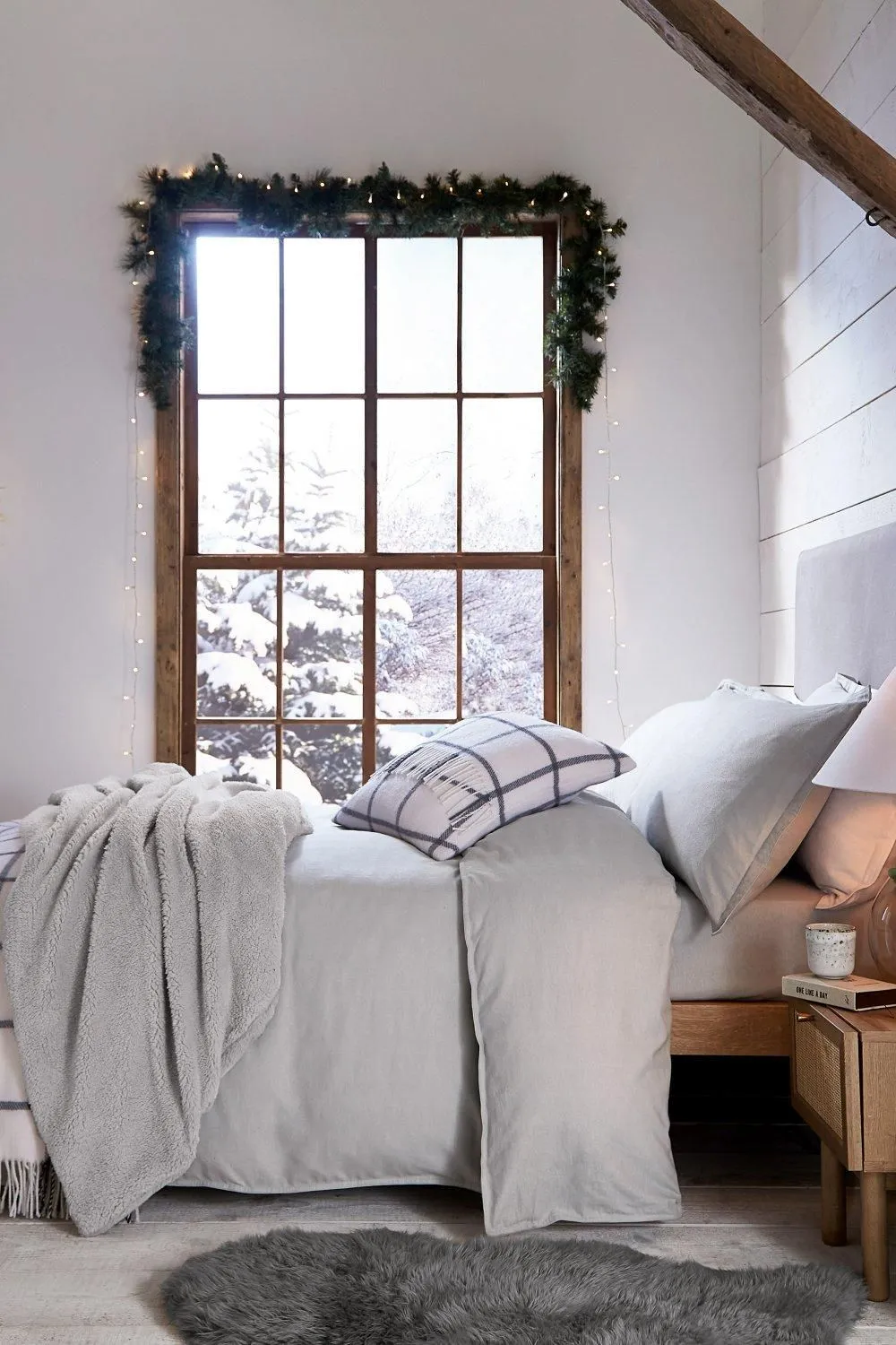 Murmur 'Laila' Brushed Cotton Duvet Cover in Grey 1