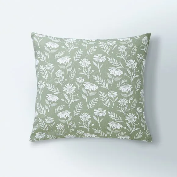 Timeless Floral Cotton Square Cushion Cover 3