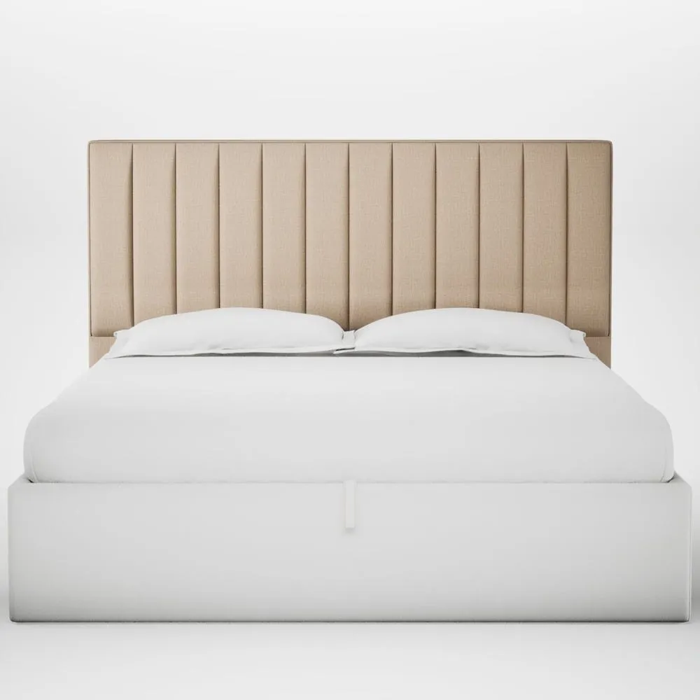 Heal's Retta Headboard Super King Smart Cotton Linen Rice 1