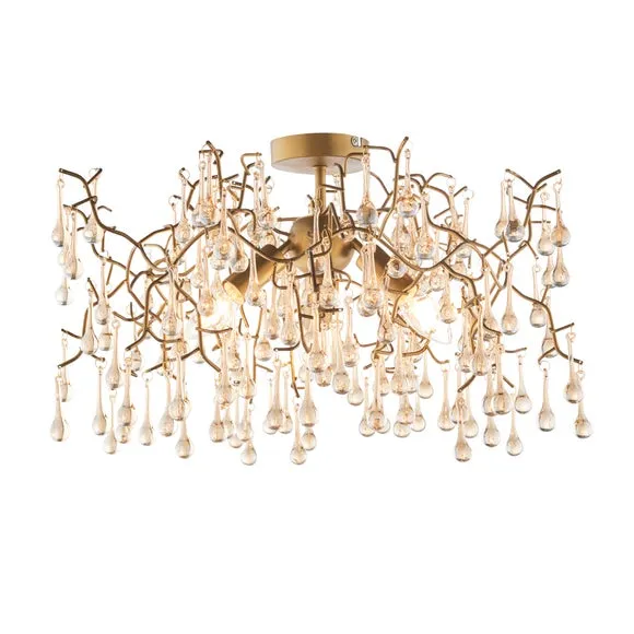 Vogue Wisteria 3 Light Flush Ceiling Light 6