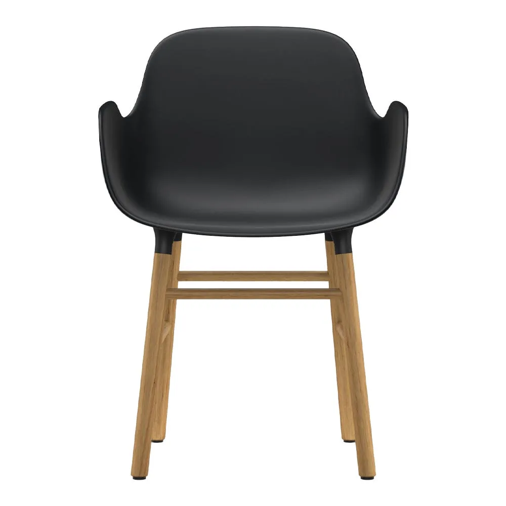 Normann Copenhagen Form Armchair Black Shell Oak Legs 2