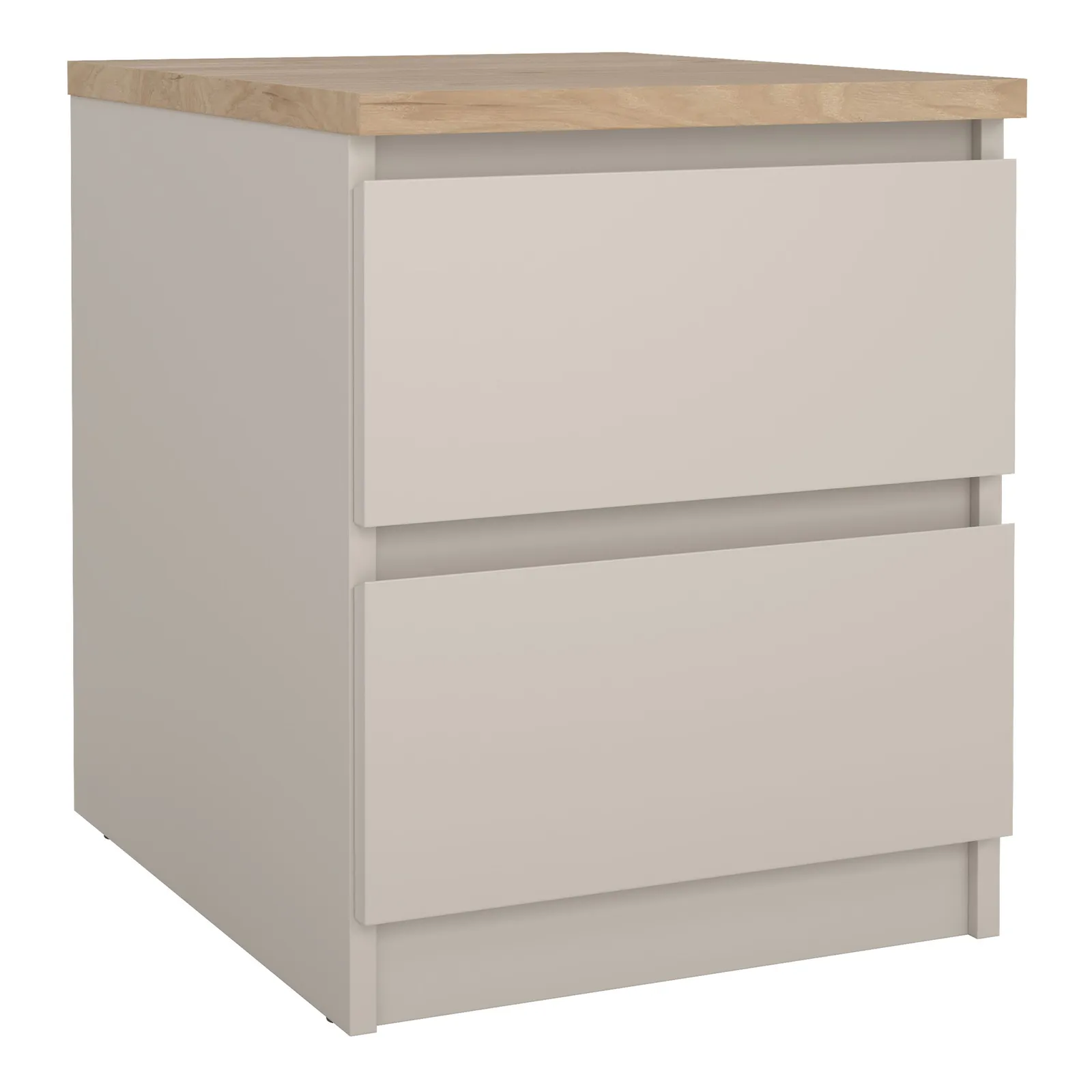 Furniture To Go Naia Bedside 2 Drawers in Beige