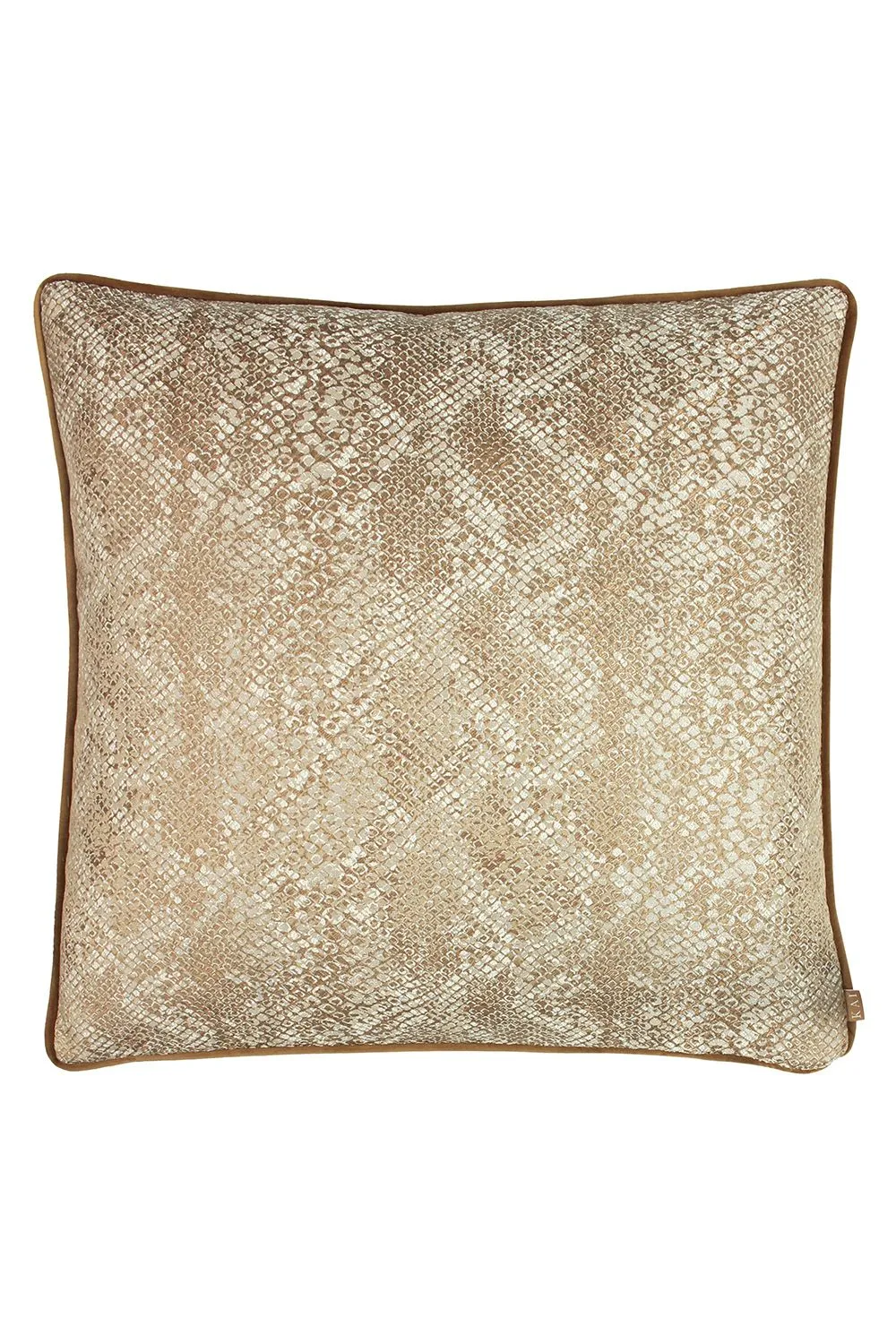KAI Viper Metallic Snakeskin Piped Cushion in Orange