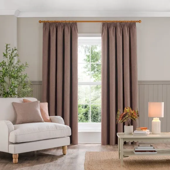 Luna Brushed Pencil Pleat Curtains (Blackout Available) 2