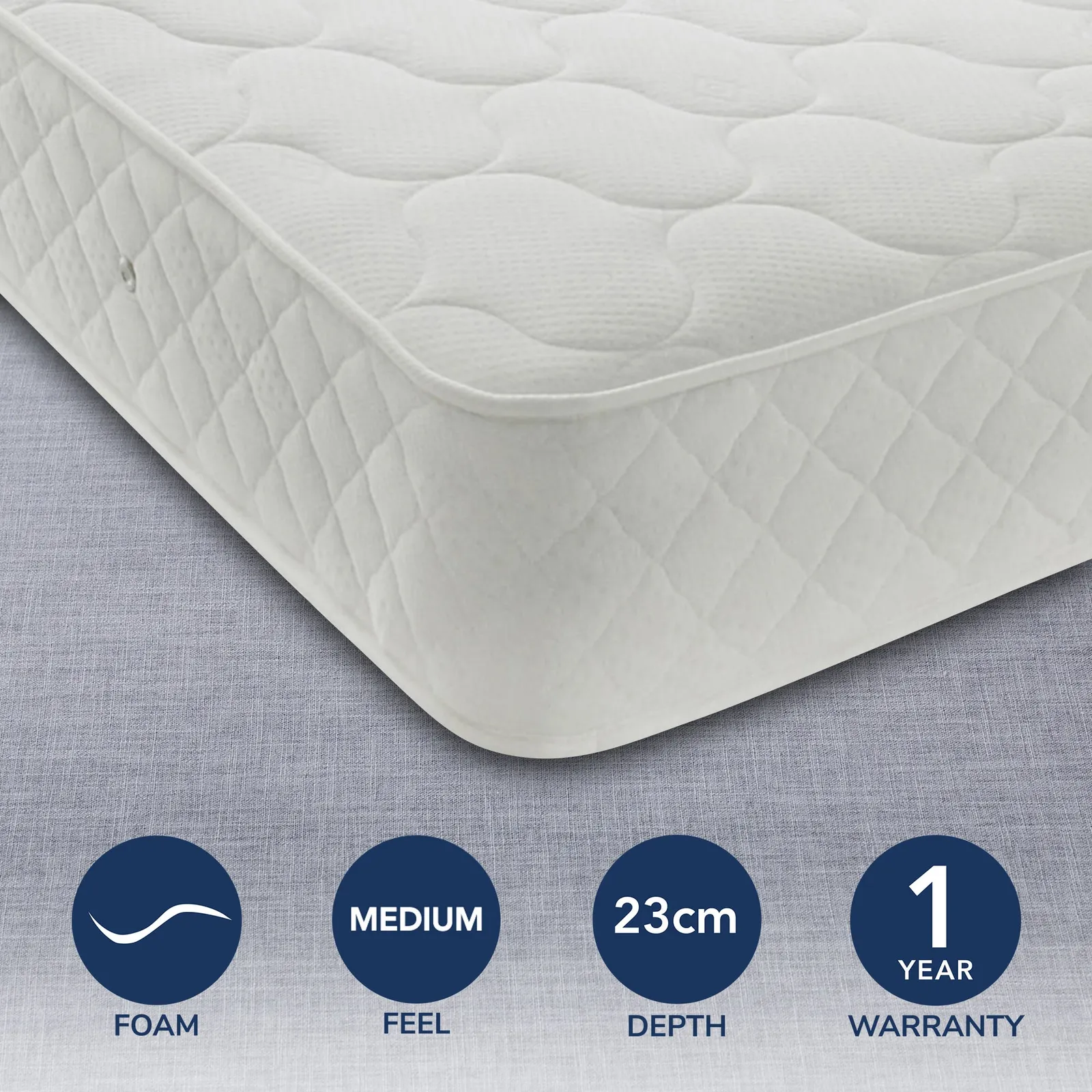Prince Rebounce Medium Mattress White