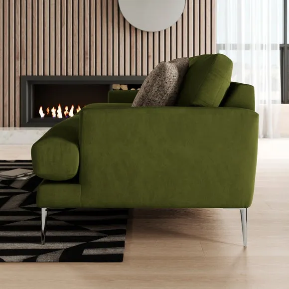 Lawson Matte Plush Velvet 4 Seater Sofa 2