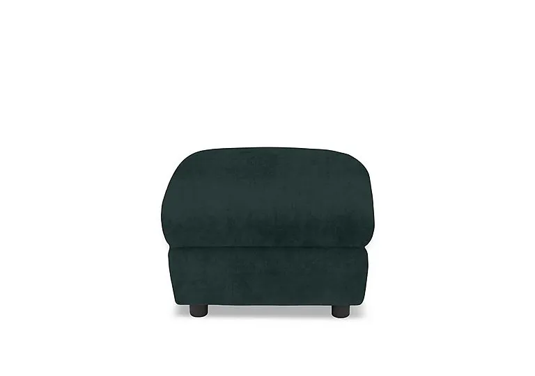 Raven Fabric Footstool - Bottle Green