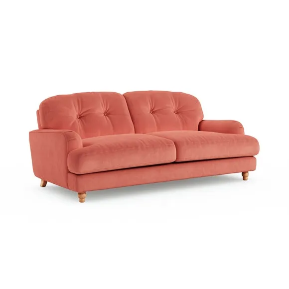 Martha Matte Plush Velvet 3 Seater Sofa 6