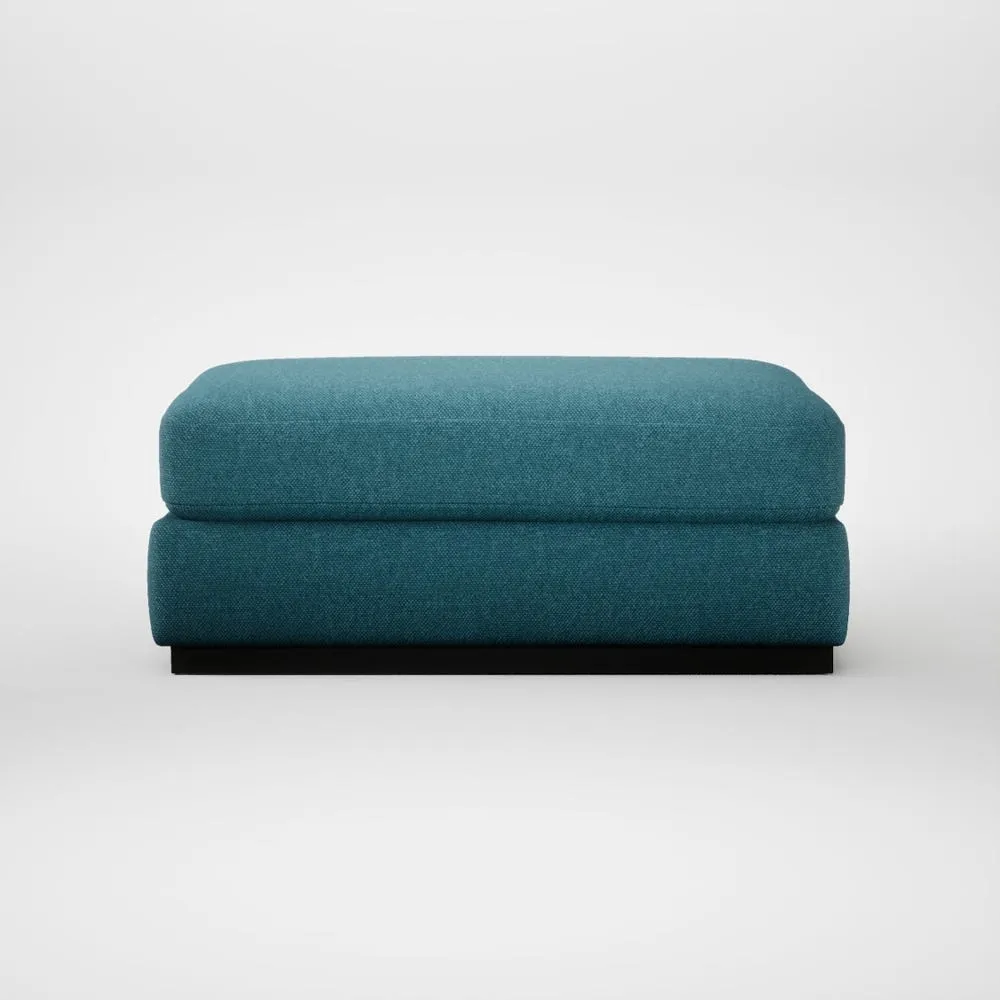 Heal's Trento Ottoman Brushed Cotton Cadet 2