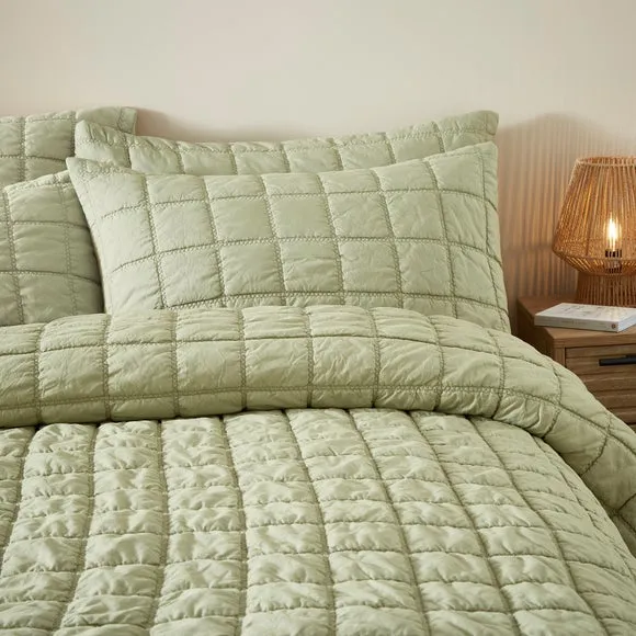Evana Stitch Duvet Cover and Pillowcase Set 2