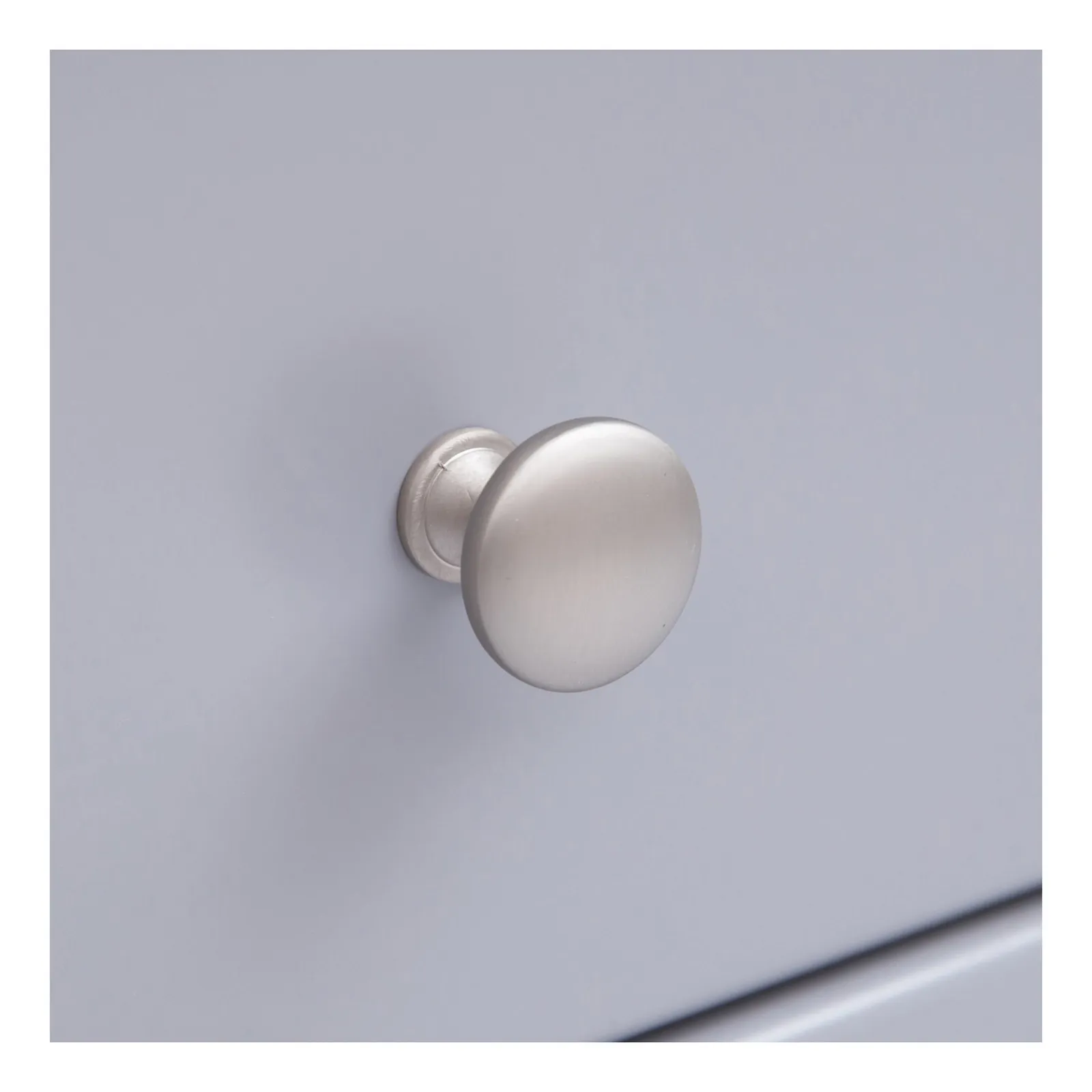 Cabinet Bits Biccari 5 Drawer Chest of Drawers Chrome Knob in Grey 6