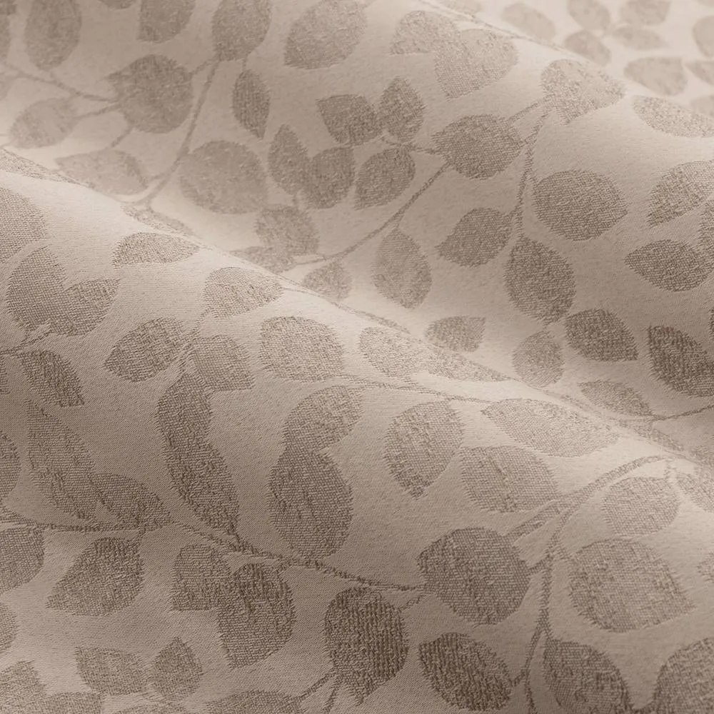 Wylder Grace Leaf Jacquard Fully Lined Pencil Pleat Curtain Pair in Nude 6