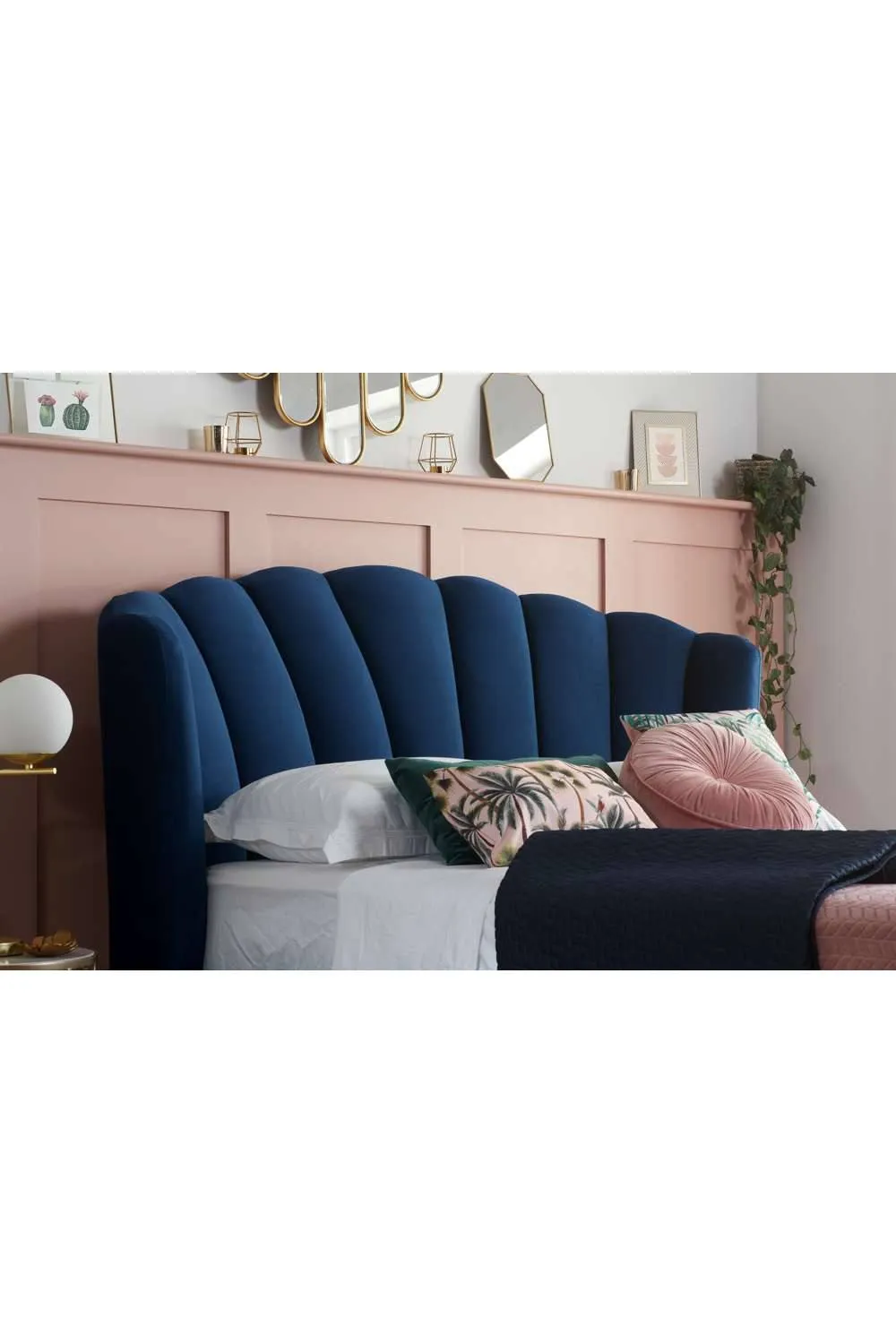 Birlea Velvet Fabric Ottoman Bed Frame Storage Lottie in Mid Blue 3