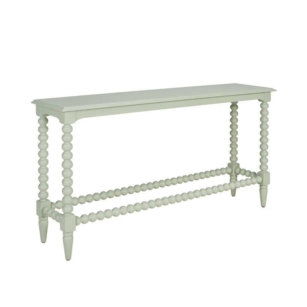 Statement Furniture Cromwell Large Console table with Bobbin Design in Light Green 2