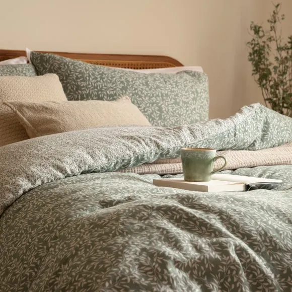 Yard Perrie Leaf 100% Cotton Duvet Cover and Pillowcase Set 4