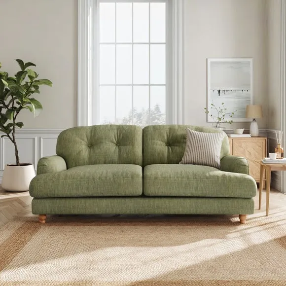 Martha Faux Linen 3 Seater Sofa 1