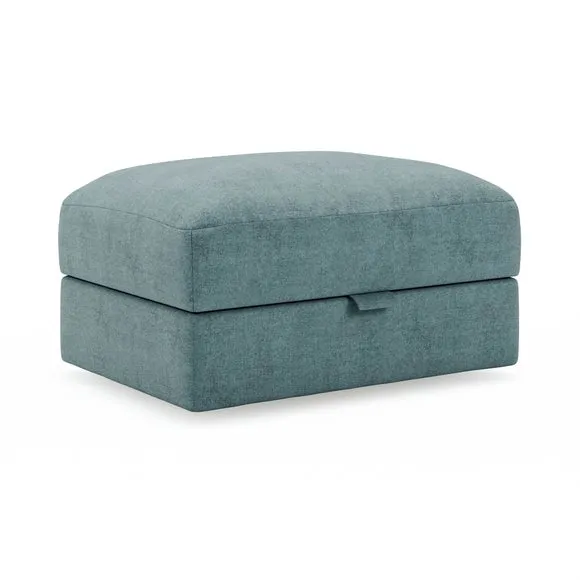Hattie Tonal Plush Chenille Storage Footstool 6