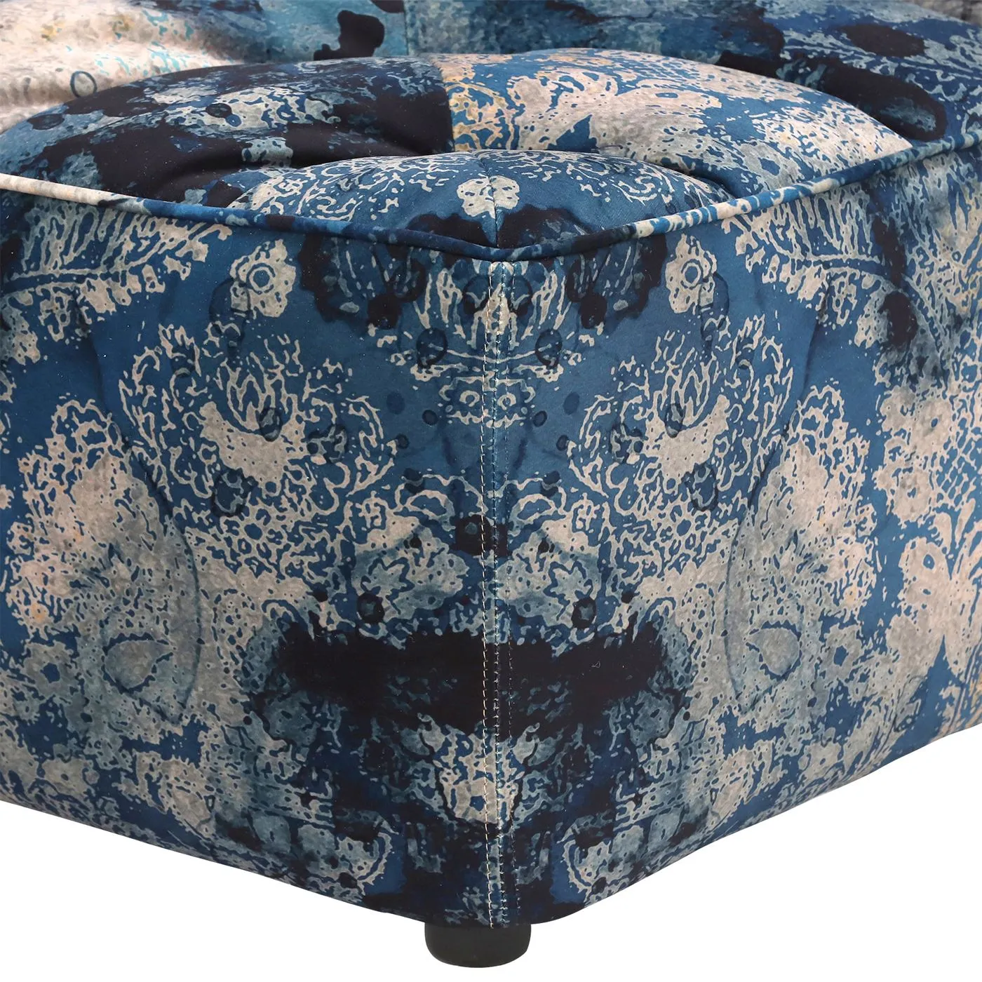 Timothy Oulton Shabby Sectional Corner Modular Sofa, Blue Fabric | Barker & Stonehouse 5