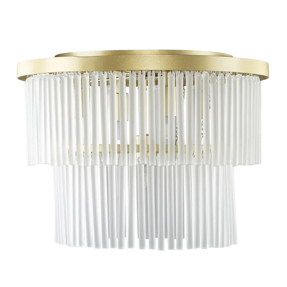 Aubrey Tiered Flush Ceiling Light, Brass