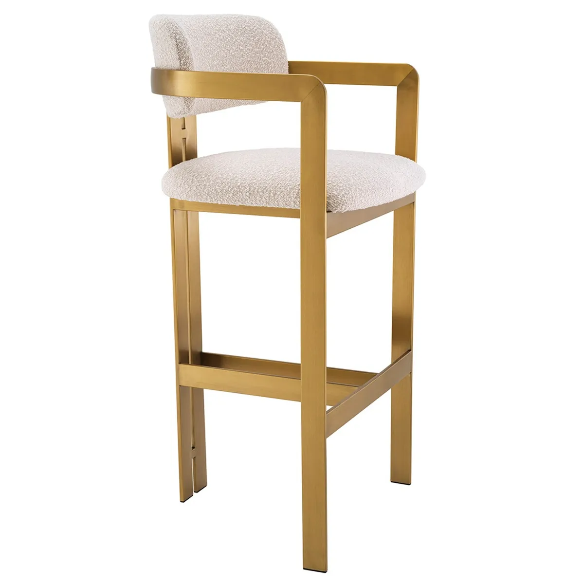 Eichholtz Donato Bar Dining Stool, Neutral Boucle | Barker & Stonehouse 4