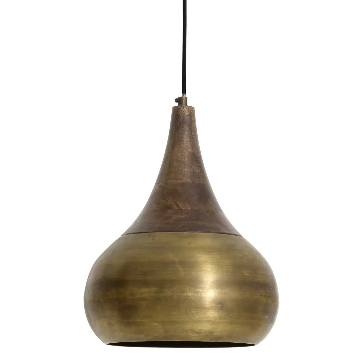 Small Bronze Pendant, Wooden Top