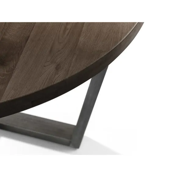 Brooklyn 4 Seater Round Dining Table, Oak 3