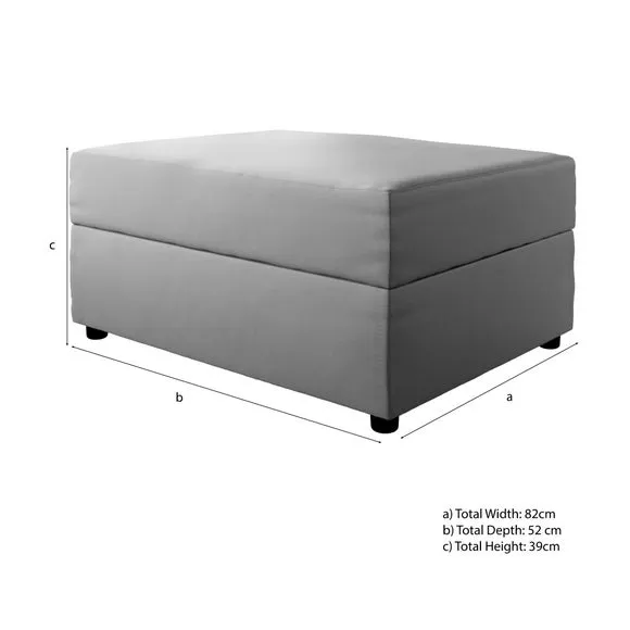 Rectangle Opulent Velvet Storage Footstool 3