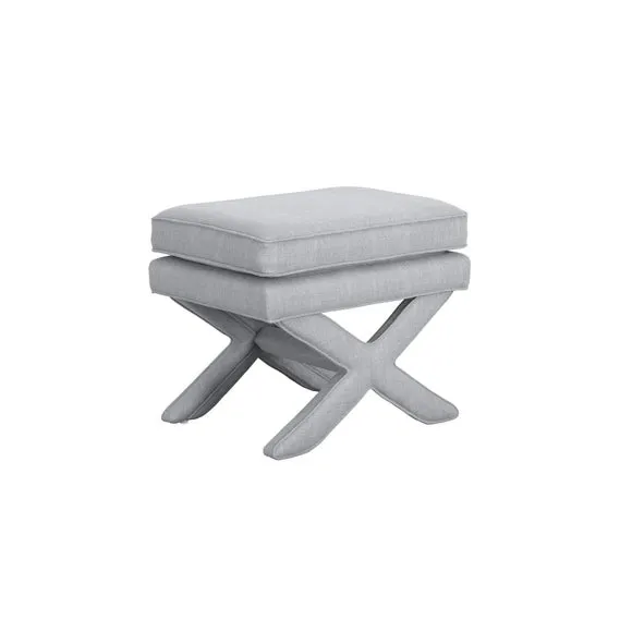Rhode Linen Blend Footstool 3