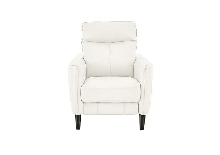 Compact Collection Petit Leather Armchair - BV Star White
