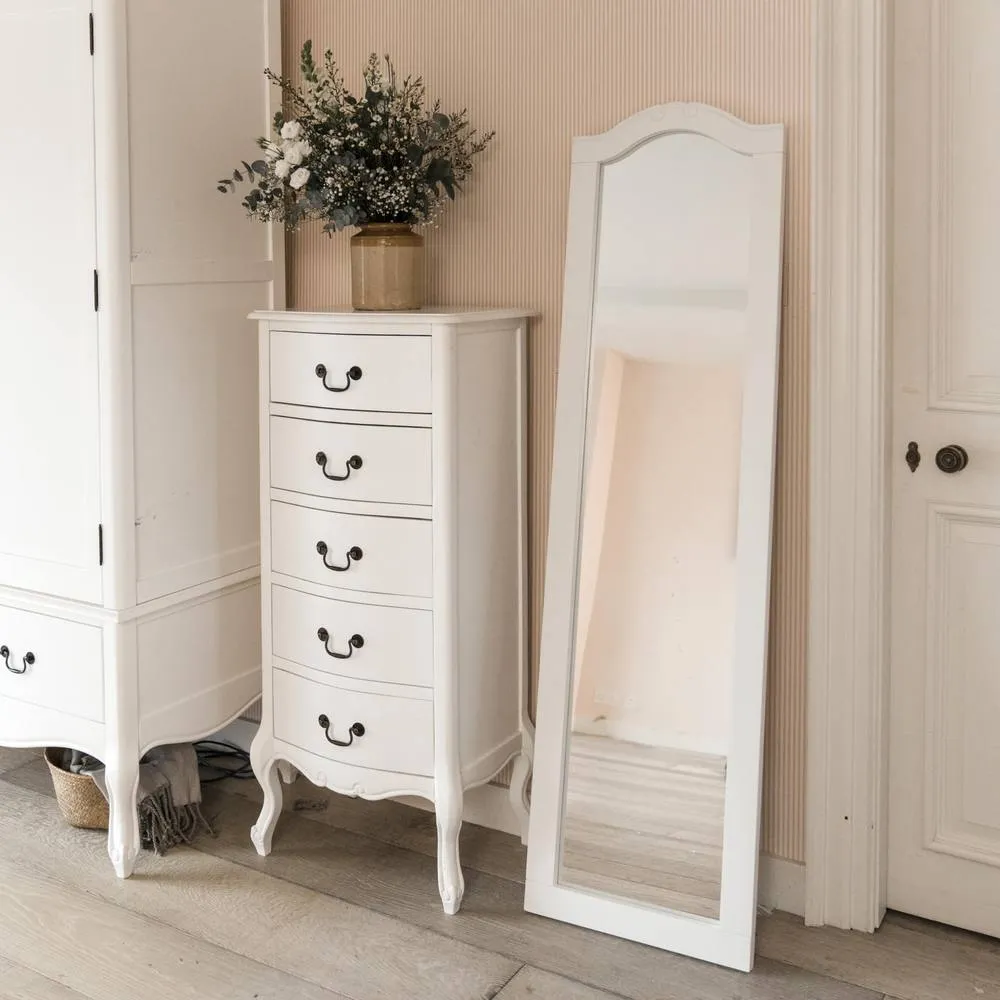 Statement Furniture Juliette Large Full Length Leaner Mirror 45x165cm in White