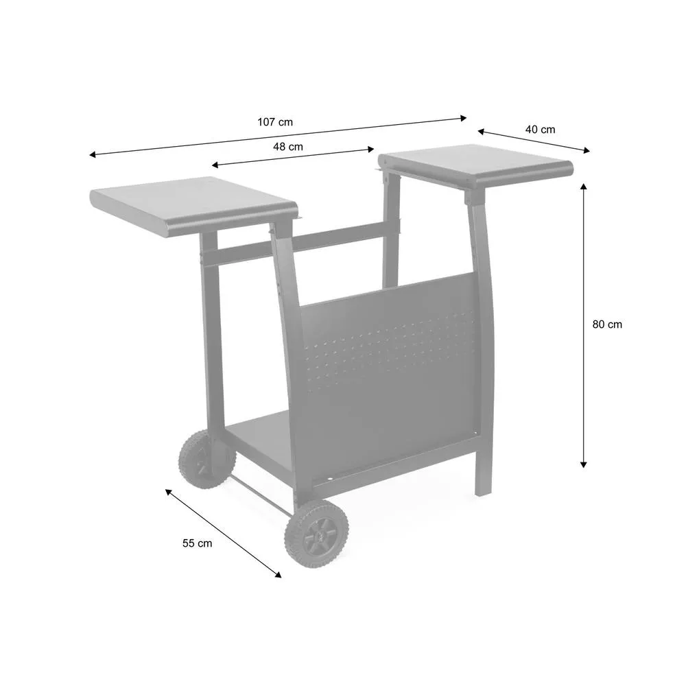 sweeek Trolley for gas plancha Porthos 2 burners in Black 5